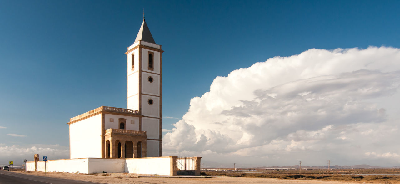 Church against cloudy sky