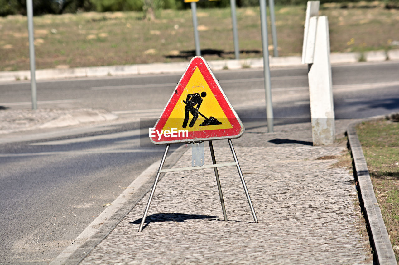 Close-up of road sign