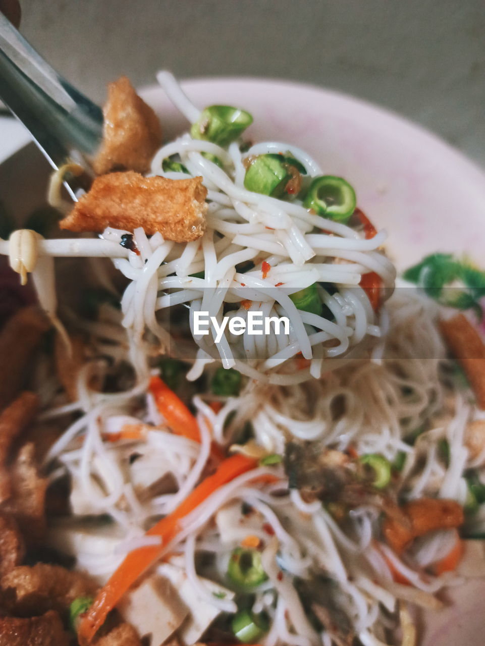 High angle view of meal served in plate