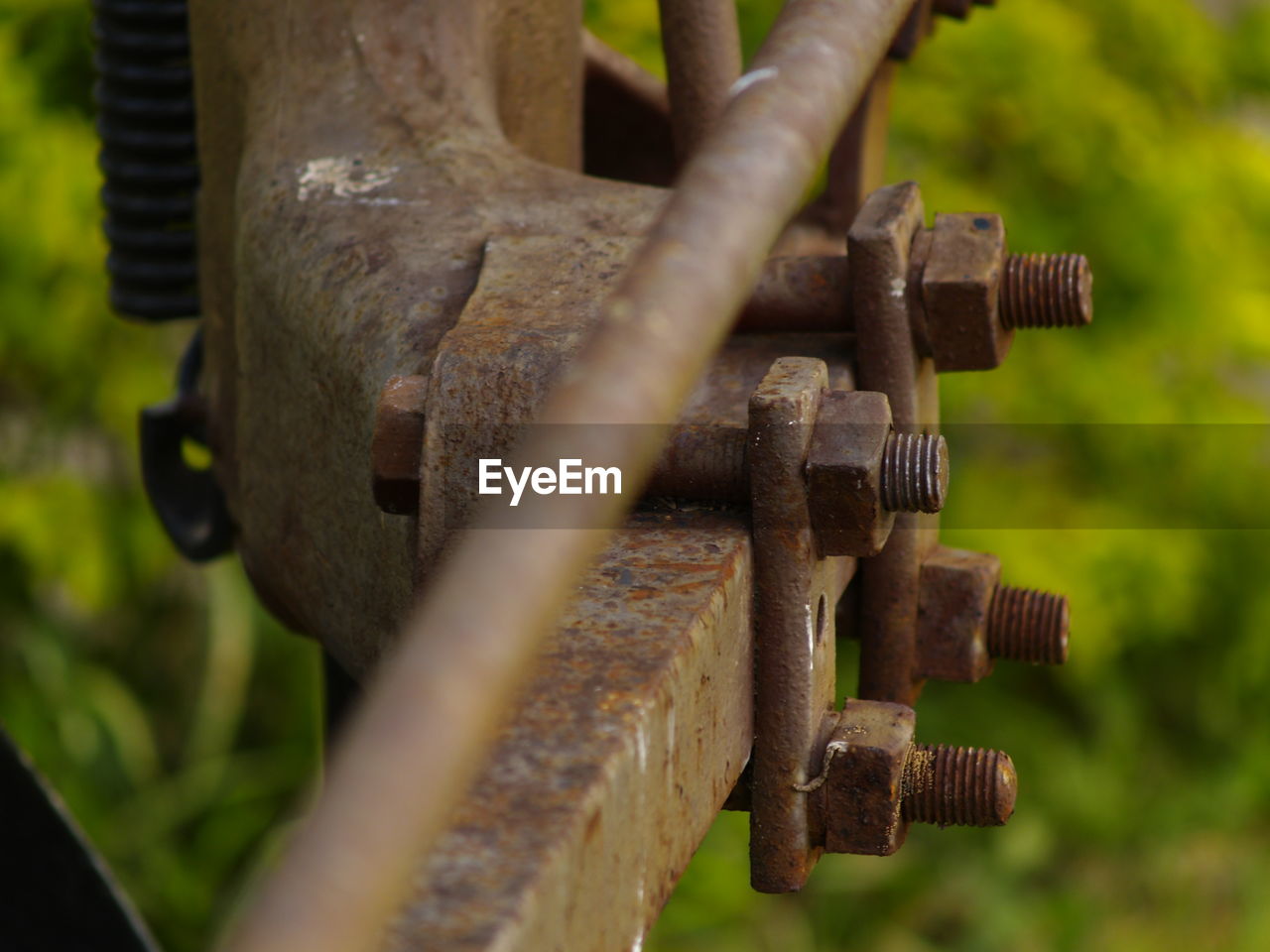 Close-up of rusty machine part