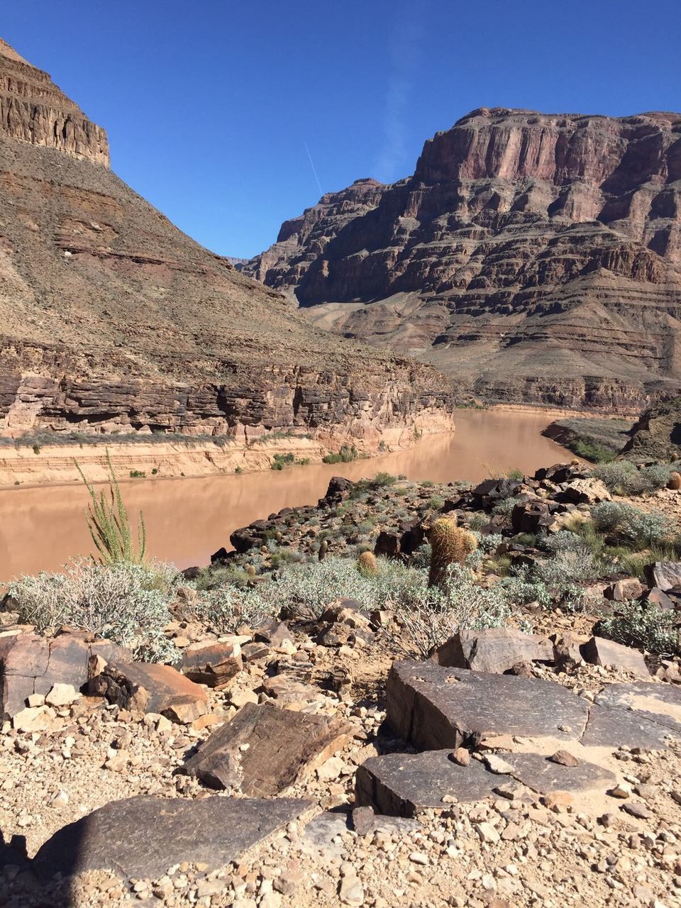 Scenic view of desert against sky