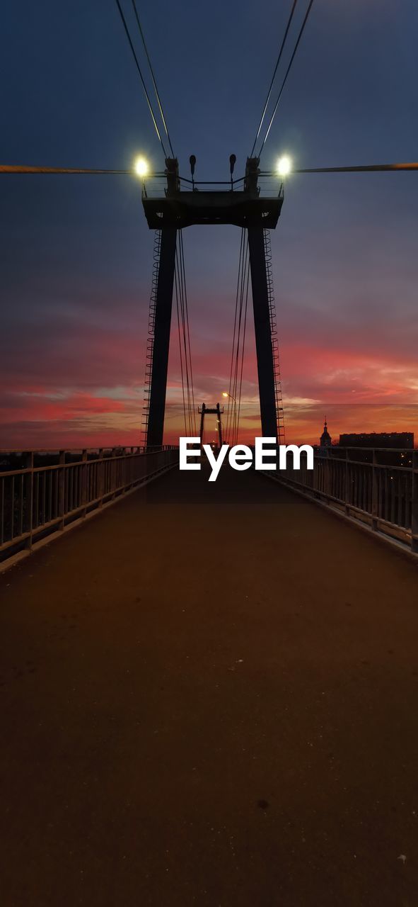 VIEW OF BRIDGE AT SUNSET