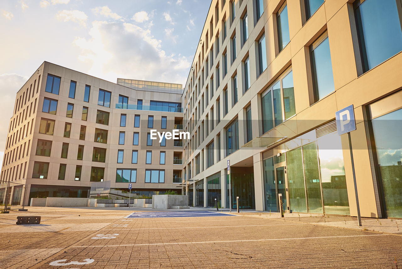 Modern office building with windows