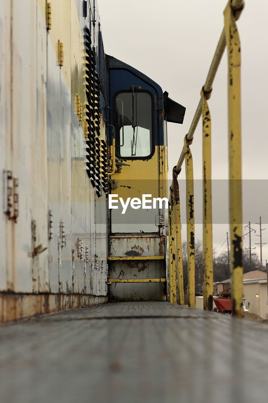 train on railroad station platform