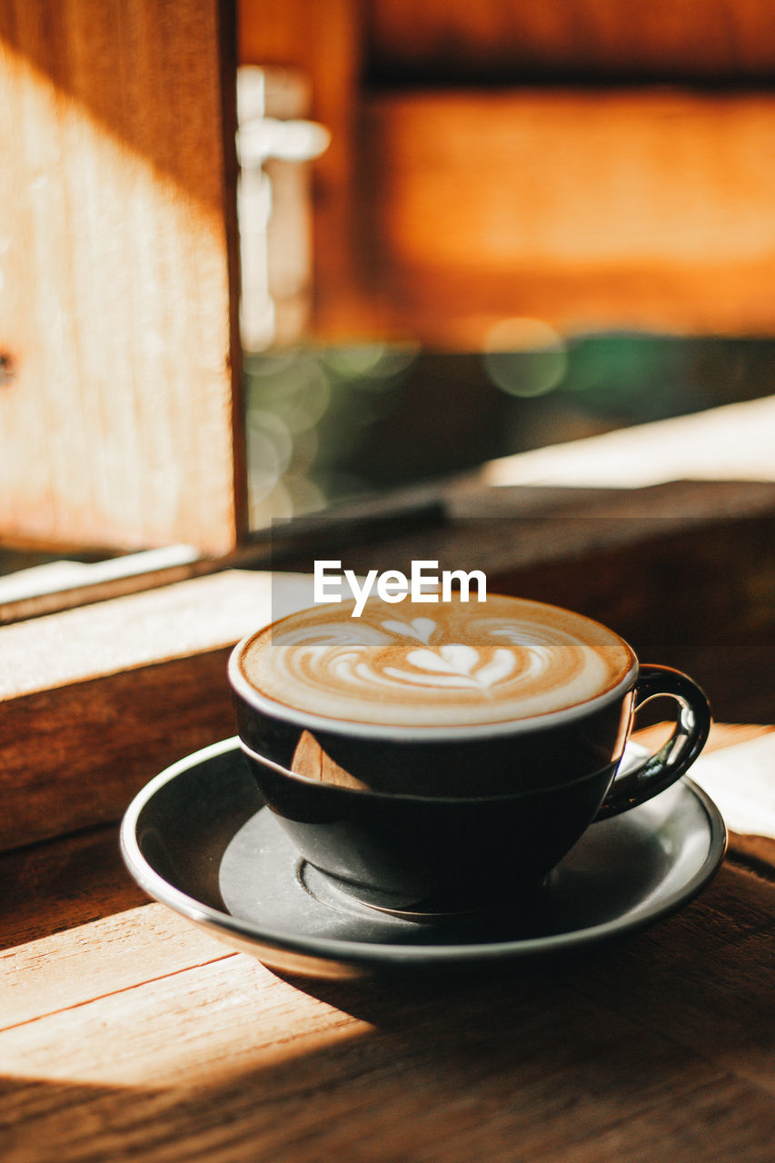 Close-up of coffee on table