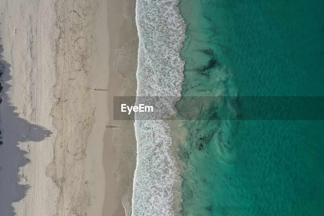 High angle view of beach