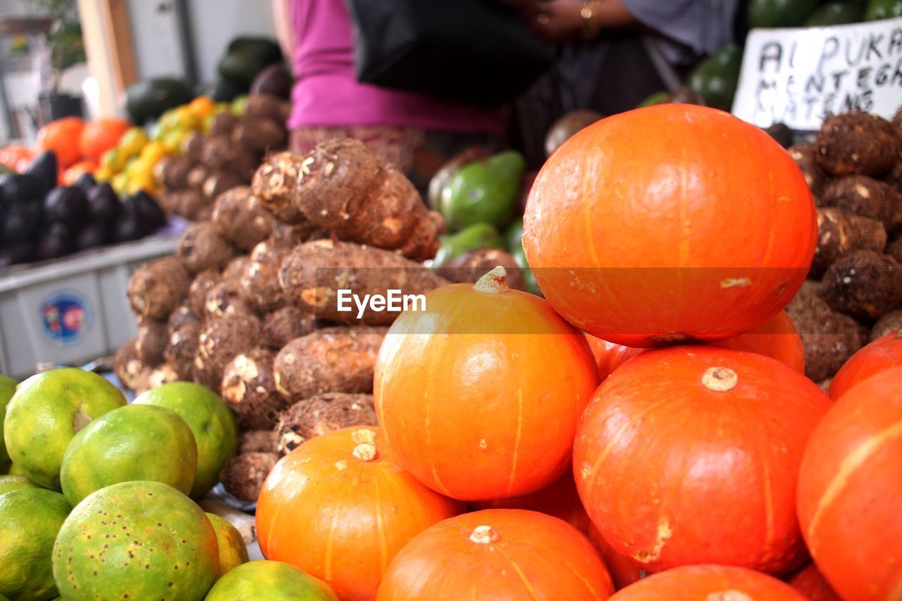 Pumpkin in traditional market
