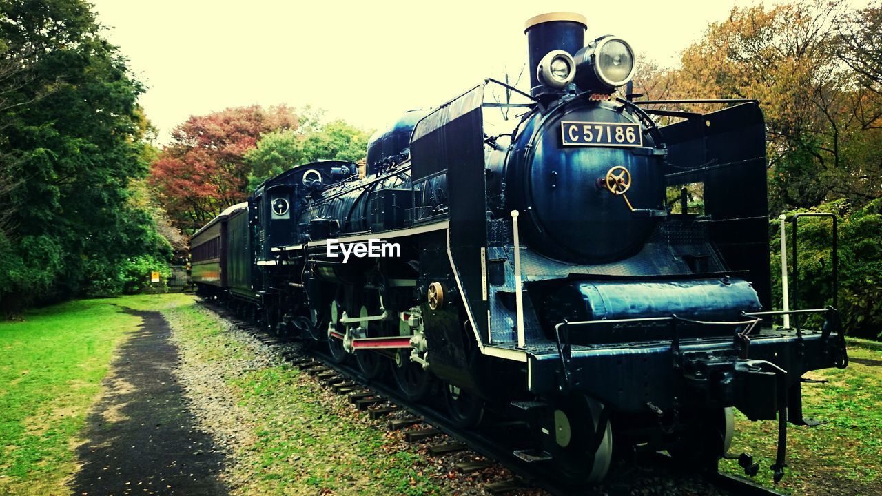 VIEW OF TRAIN ON ROAD