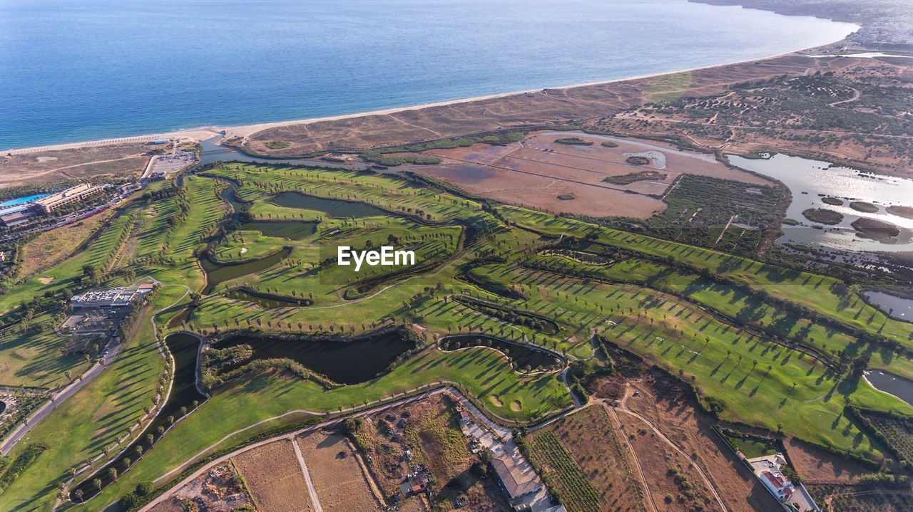 AERIAL VIEW OF AGRICULTURAL FIELD