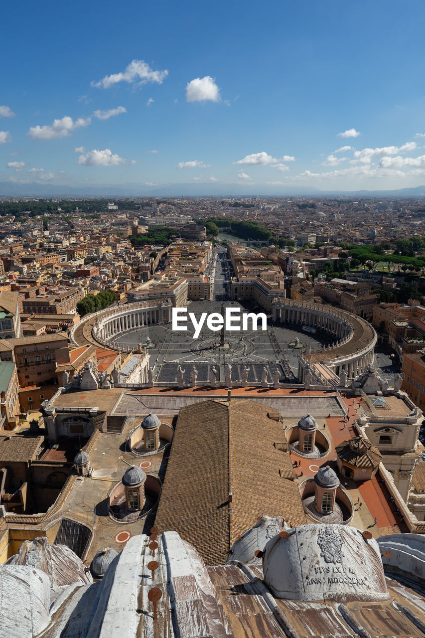 High angle view of st peters square