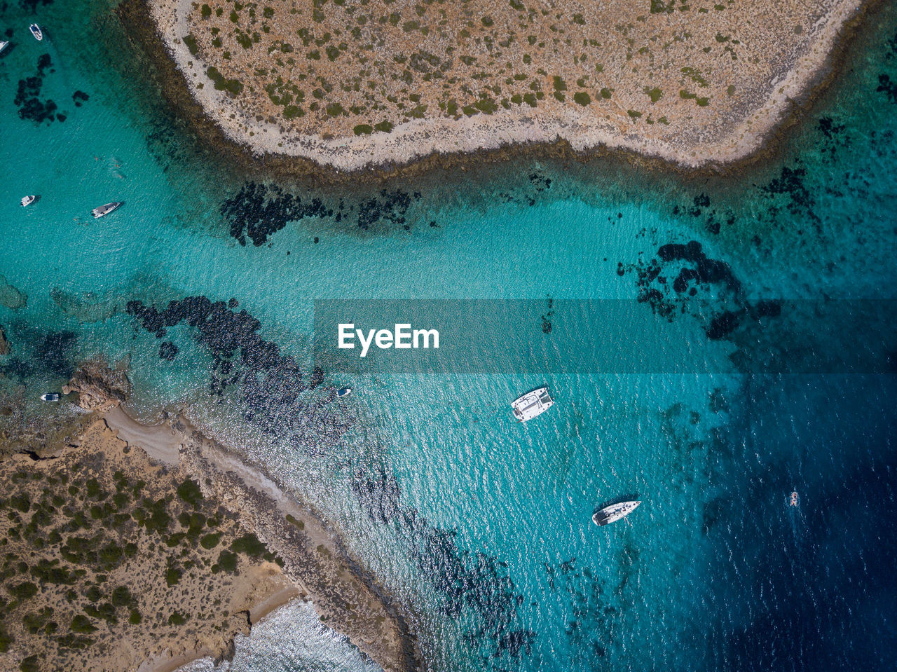 Aegean sea from above, greece