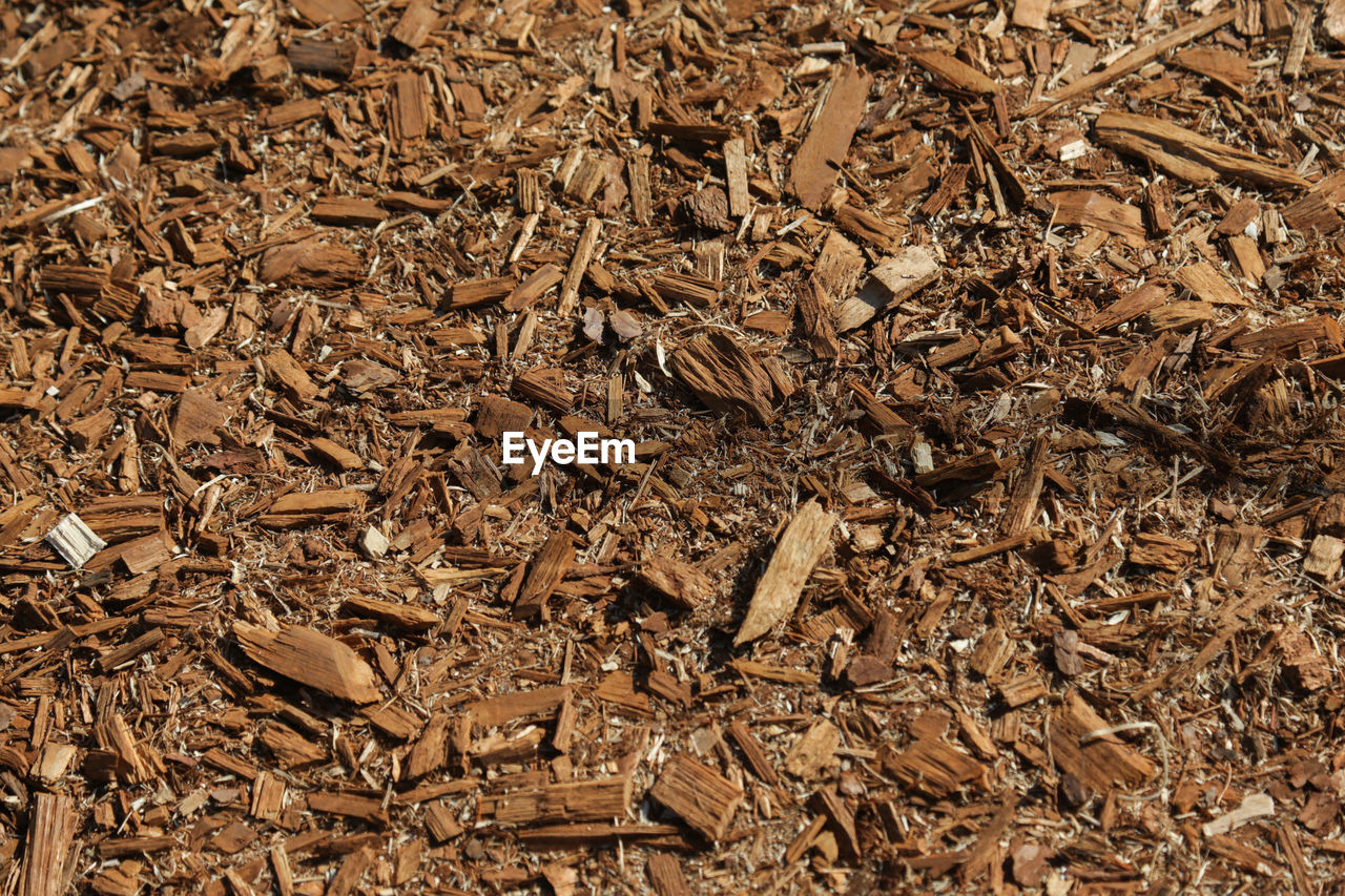 soil, full frame, backgrounds, mulch, crop, no people, agriculture, abundance, brown, wood, large group of objects, nature, high angle view, textured, tree, leaf, day, pattern, shaving, close-up, outdoors