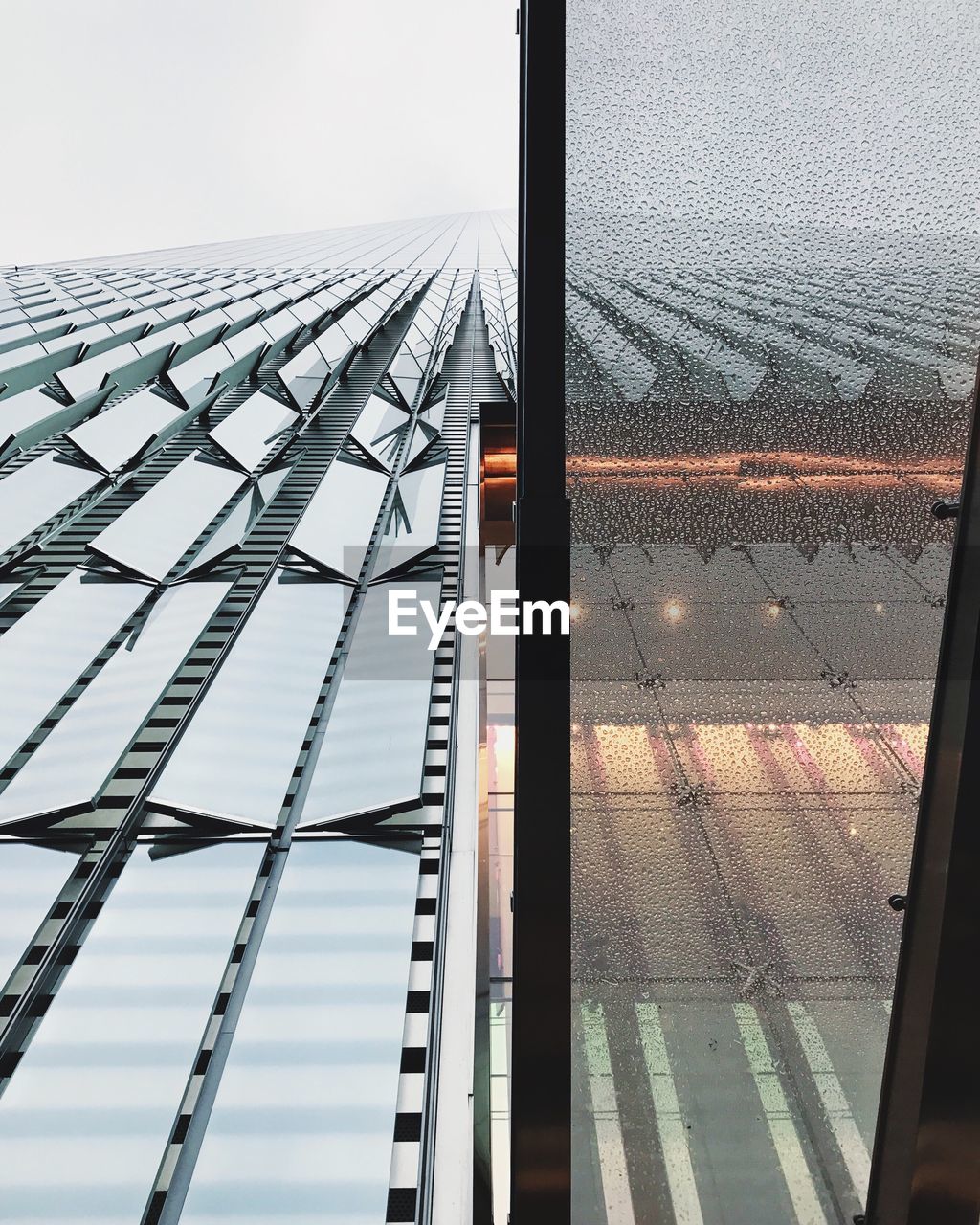 LOW ANGLE VIEW OF GREENHOUSE AGAINST SKY SEEN THROUGH METAL GRATE