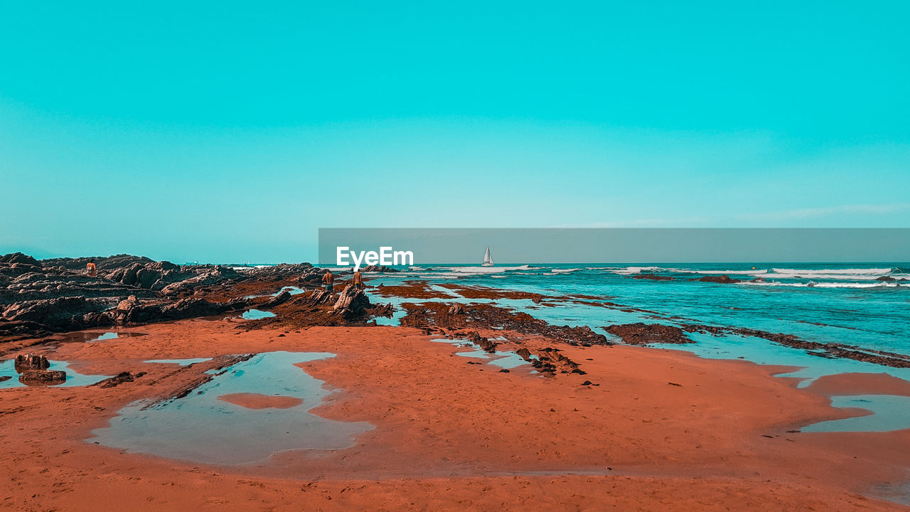 PANORAMIC VIEW OF BEACH AGAINST SKY