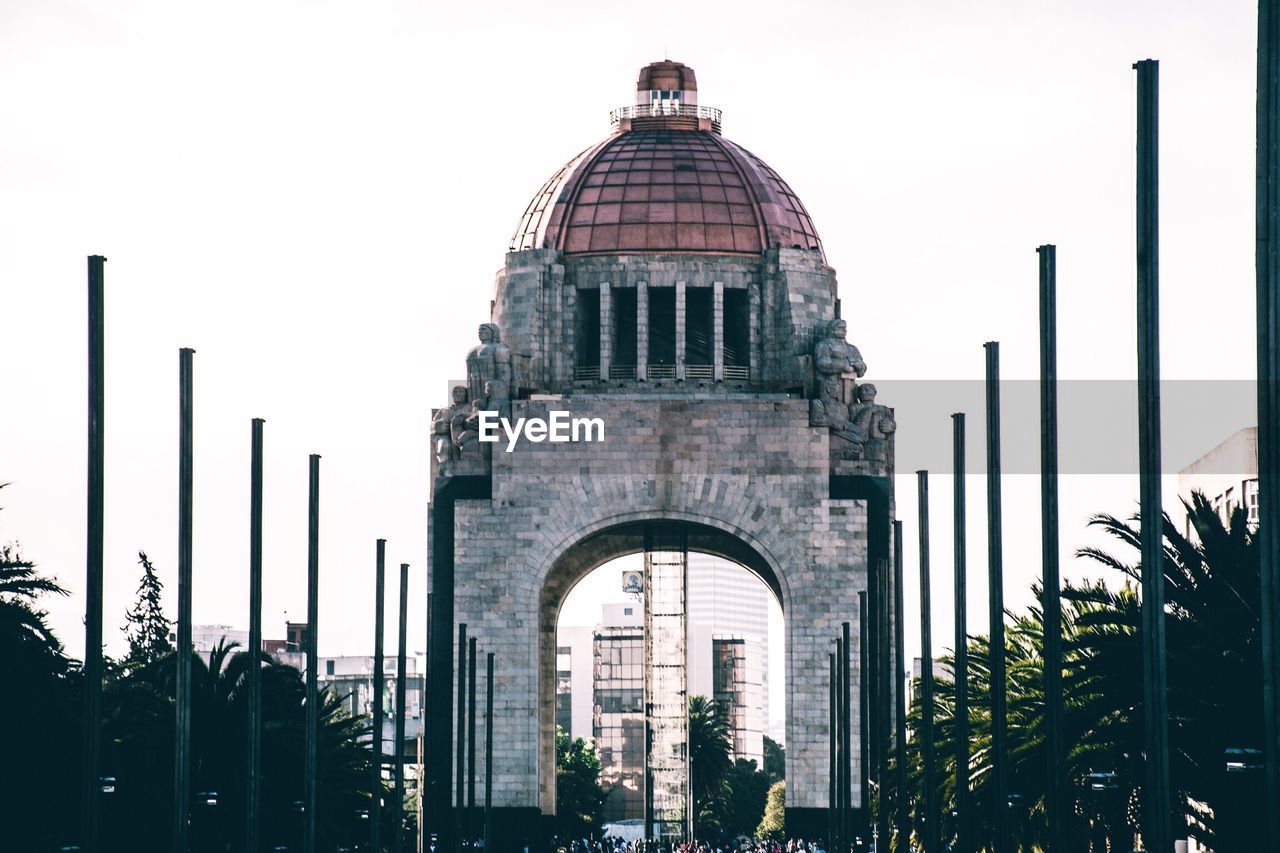 View of city gate against clear sky