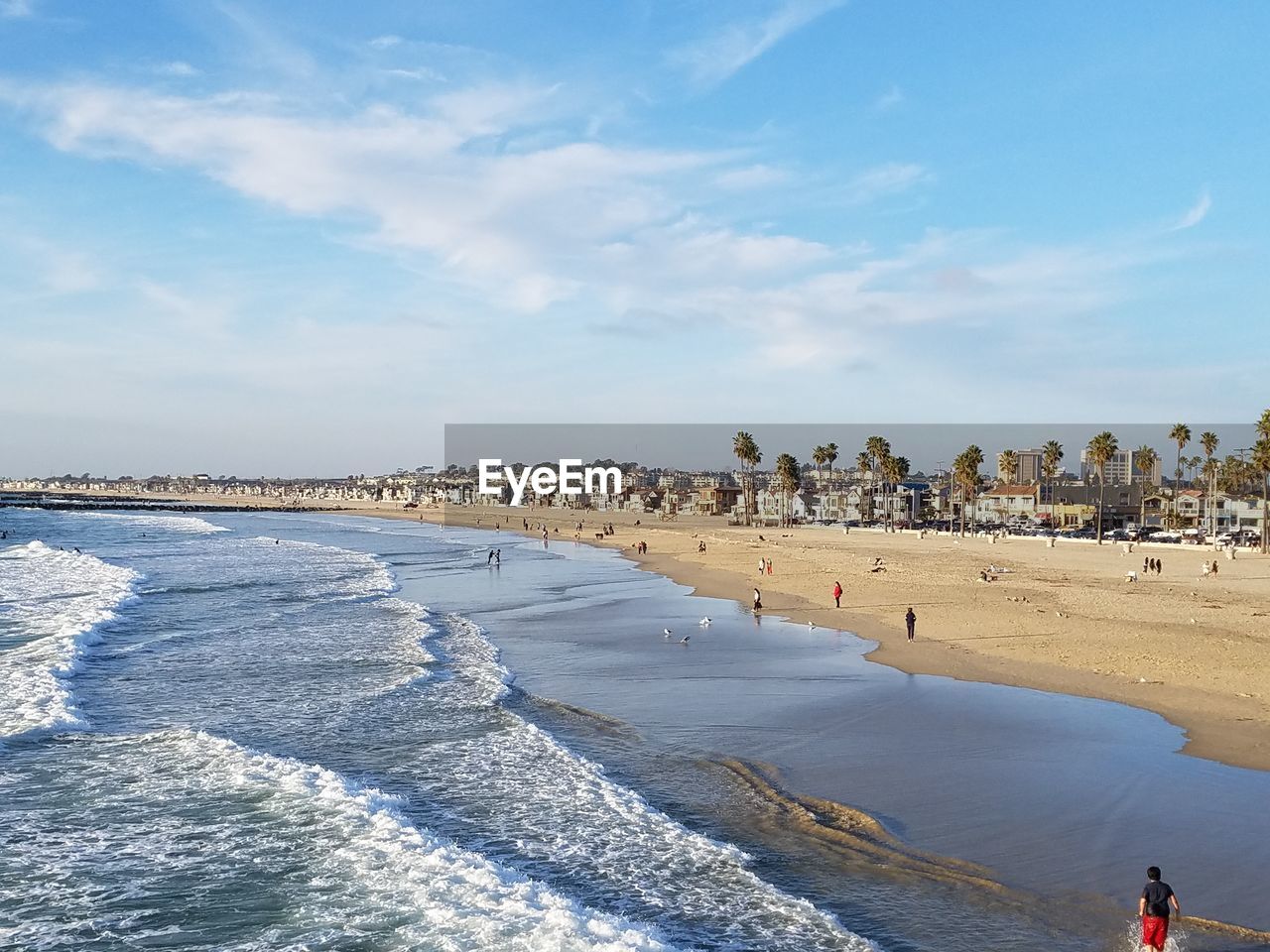 Sunny day at the beach in southern california