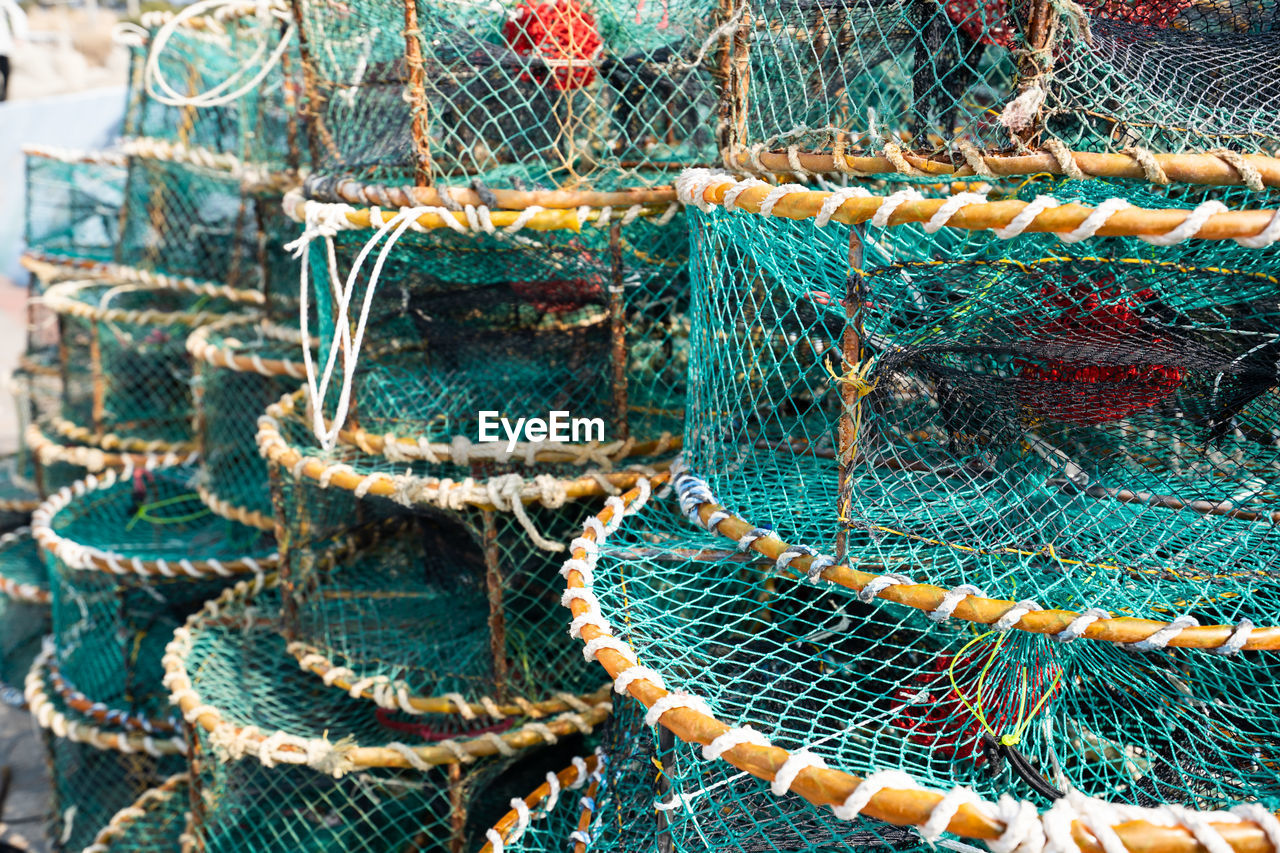 Full frame shot of fishing net