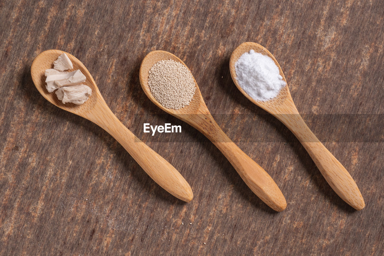 DIRECTLY ABOVE VIEW OF BREAD ON TABLE