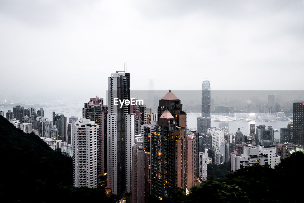 View of skyscrapers in city