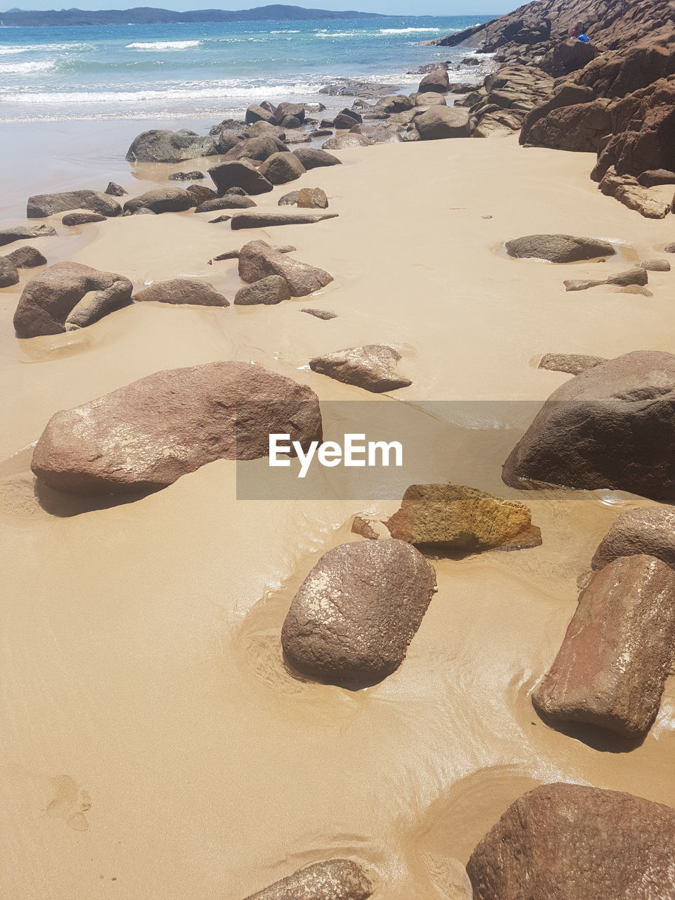 HIGH ANGLE VIEW OF CRAB ON SHORE