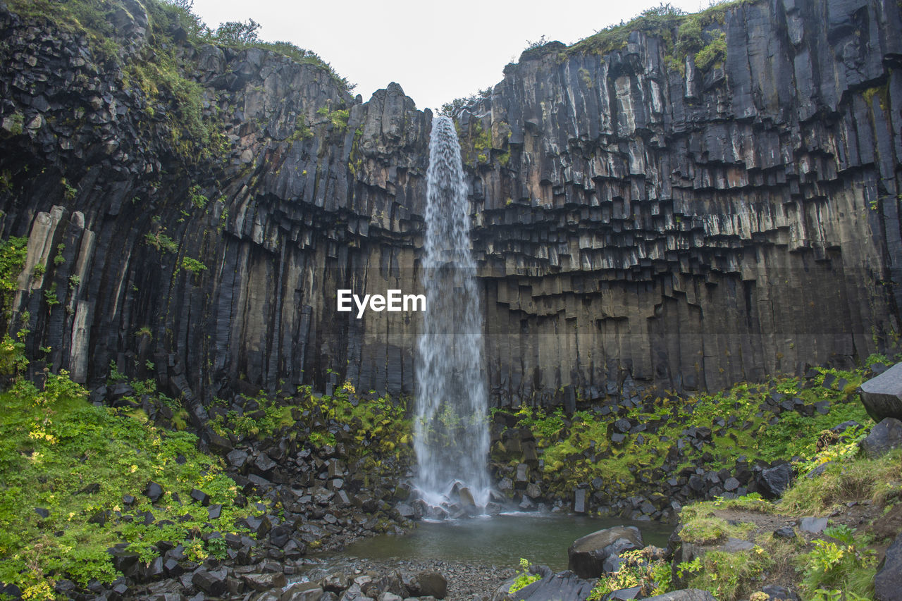 Svartifoss waterfall in iceland