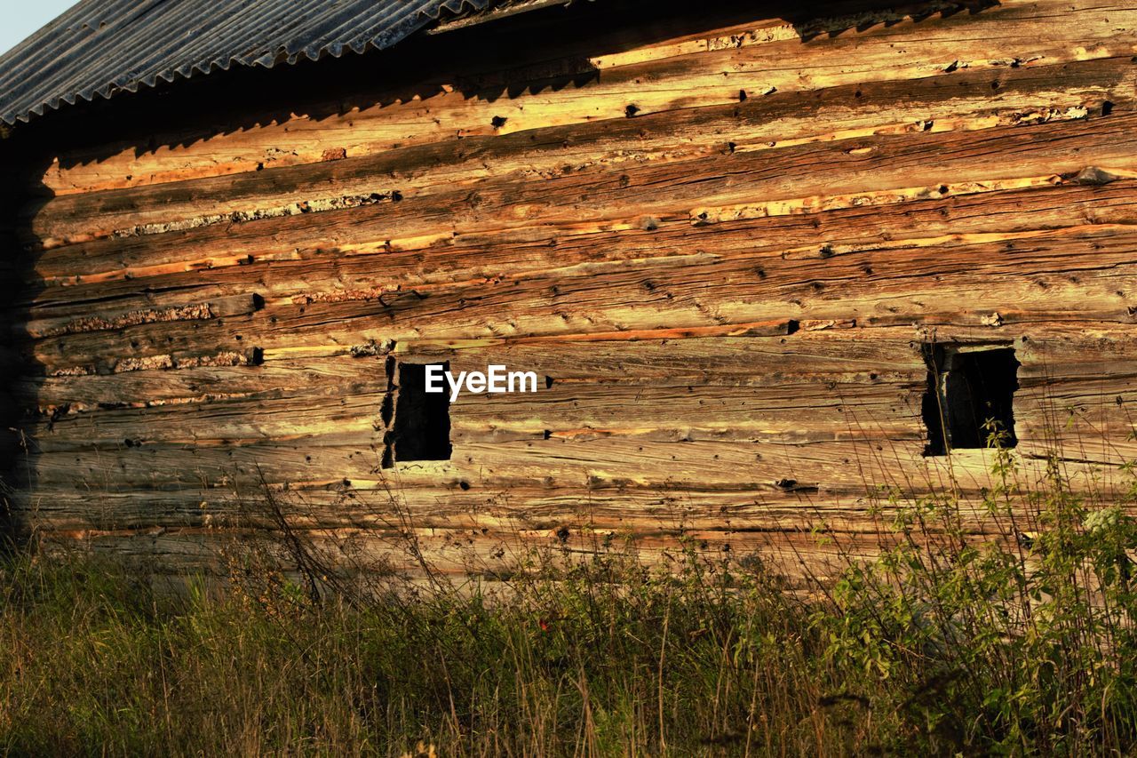 OLD BUILT STRUCTURE ON FIELD