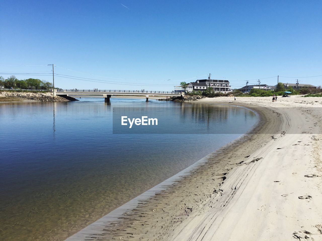 VIEW OF BEACH AGAINST CLEAR SKY