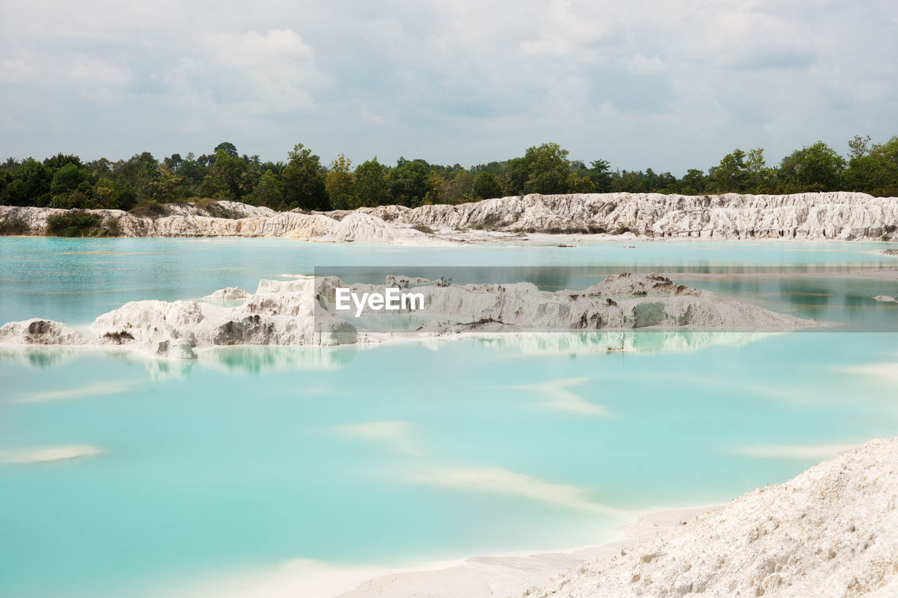 Panoramic view of lake against sky