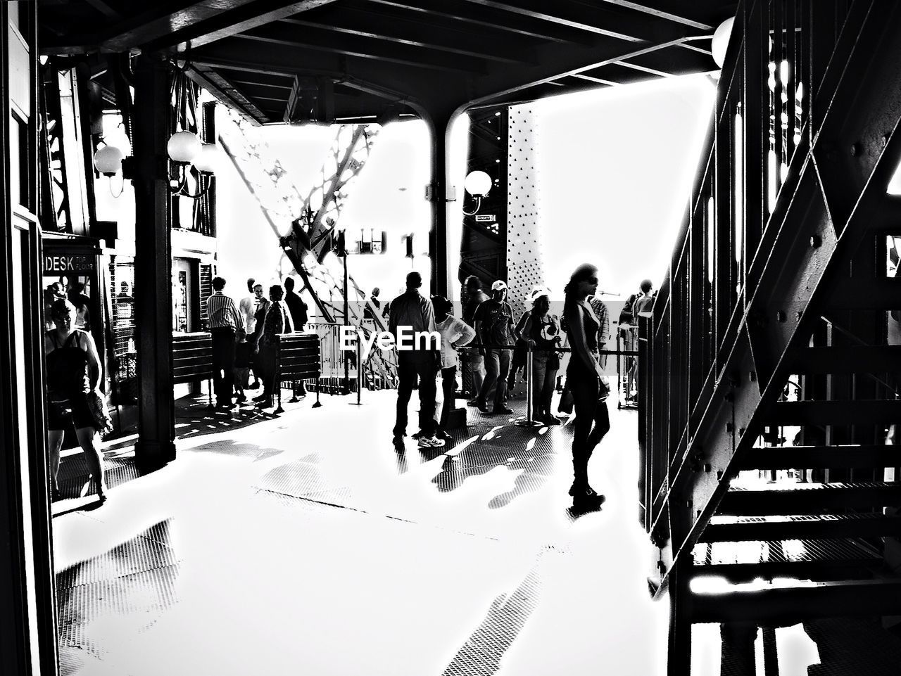 People inside of viewing tower