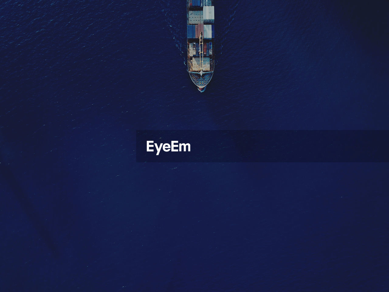 Aerial view of a cargo ship