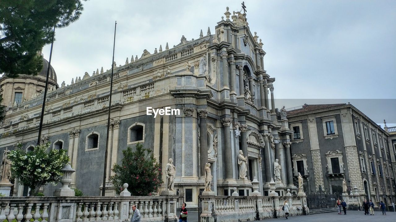 Low angle view of historic building against sky