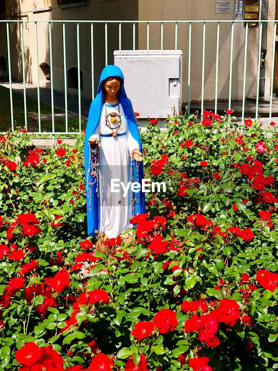 PORTRAIT OF YOUNG WOMAN STANDING BY FLOWERING PLANT