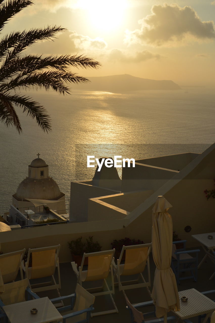 Scenic view of beach during sunset