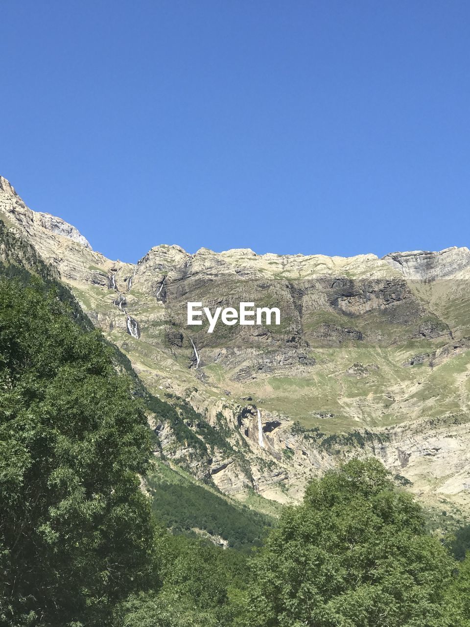 SCENIC VIEW OF MOUNTAINS AGAINST CLEAR SKY