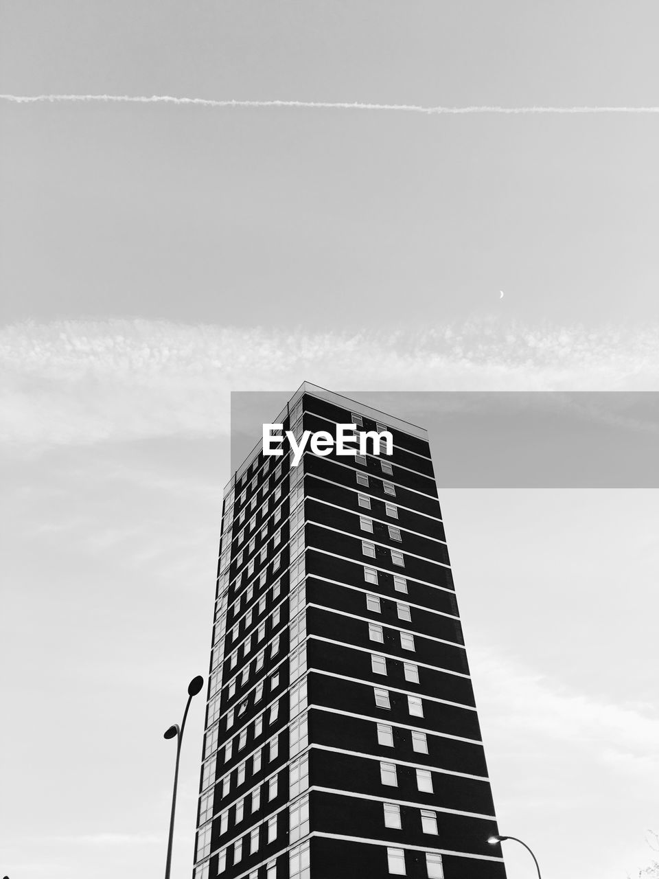 Low angle view of modern building against sky