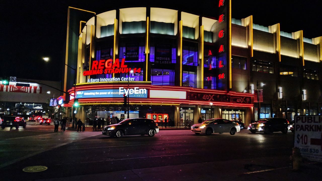 CITY STREET AT NIGHT