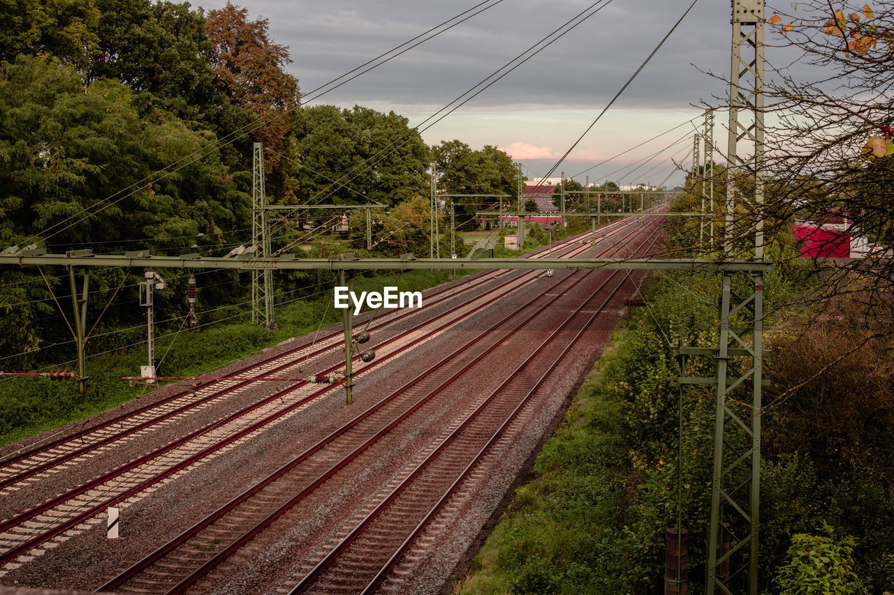 RAILROAD TRACKS AGAINST SKY