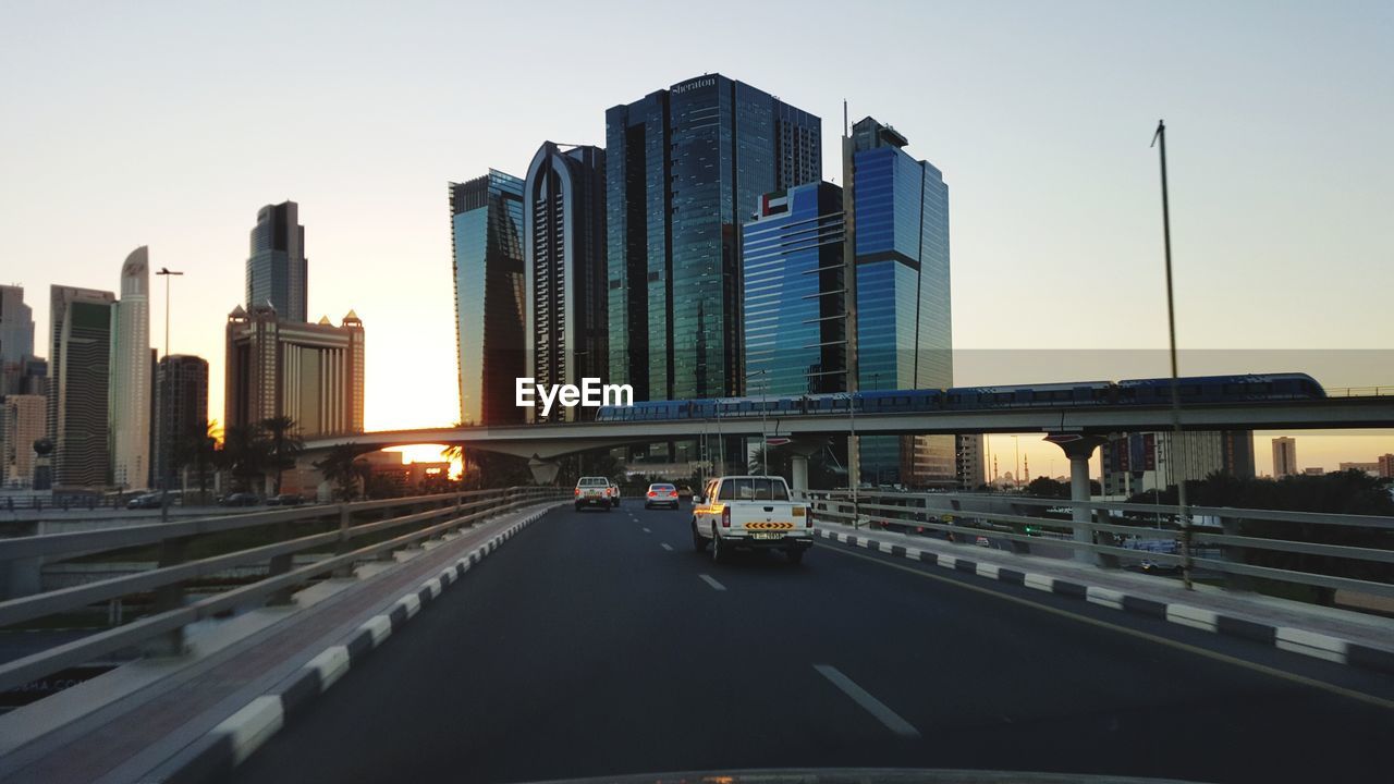 VIEW OF SKYSCRAPERS AGAINST CLEAR SKY