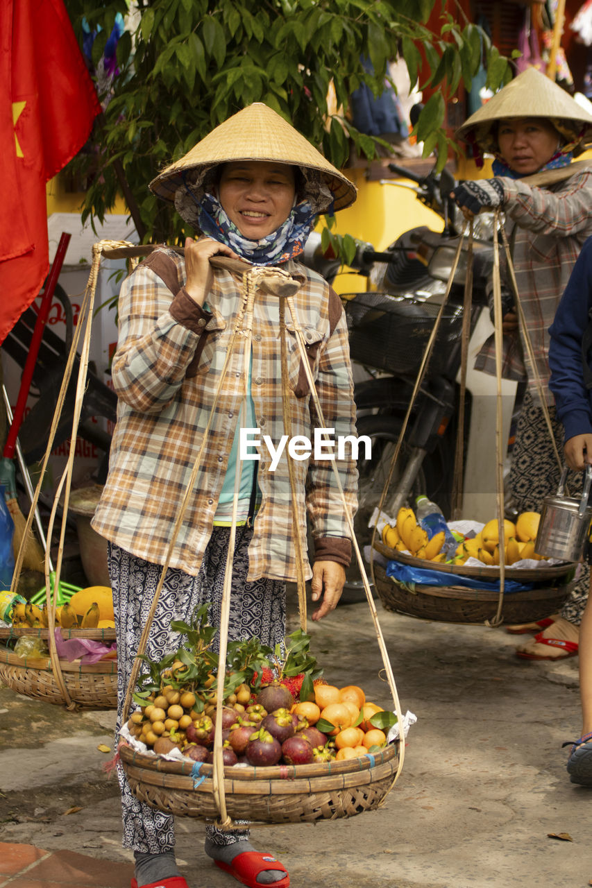 Portrait of a local woman at market