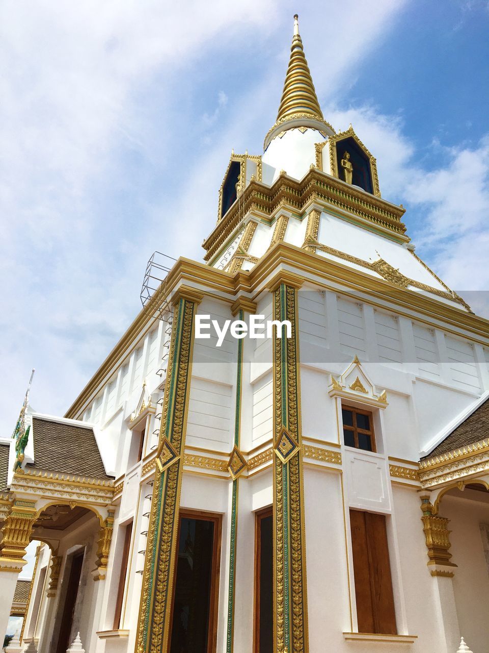 Low angle view of traditional building against sky