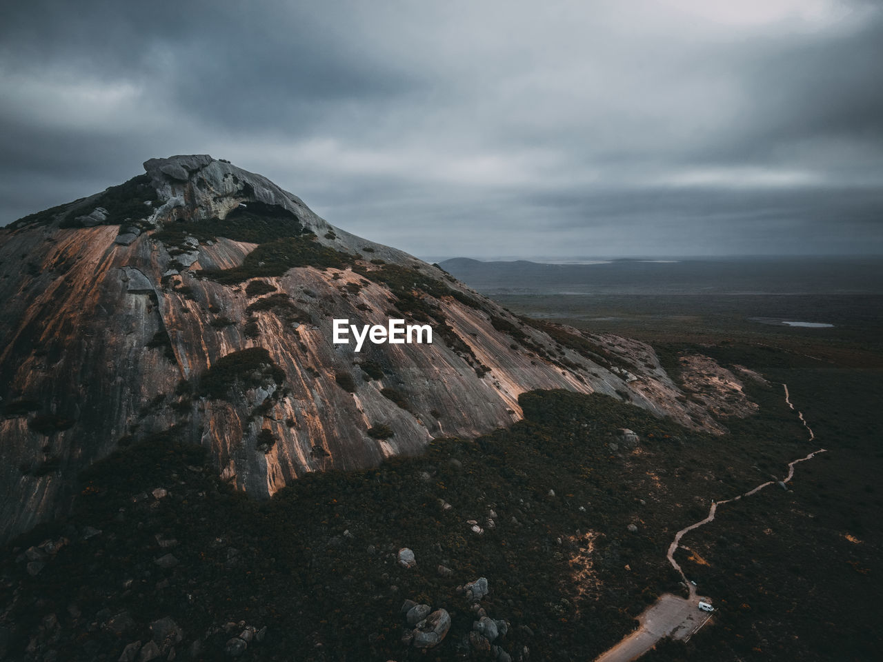 Scenic view of rocky mountains against sky