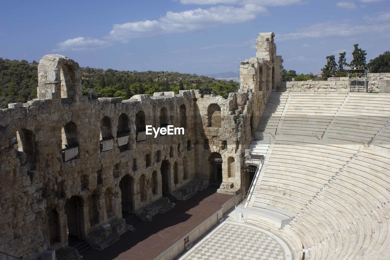 View from the top of the temple of hephaestus with athens cityscape