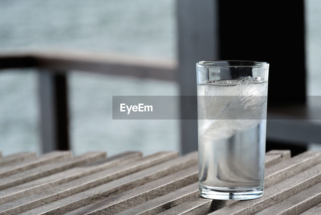 Close-up of glass on table