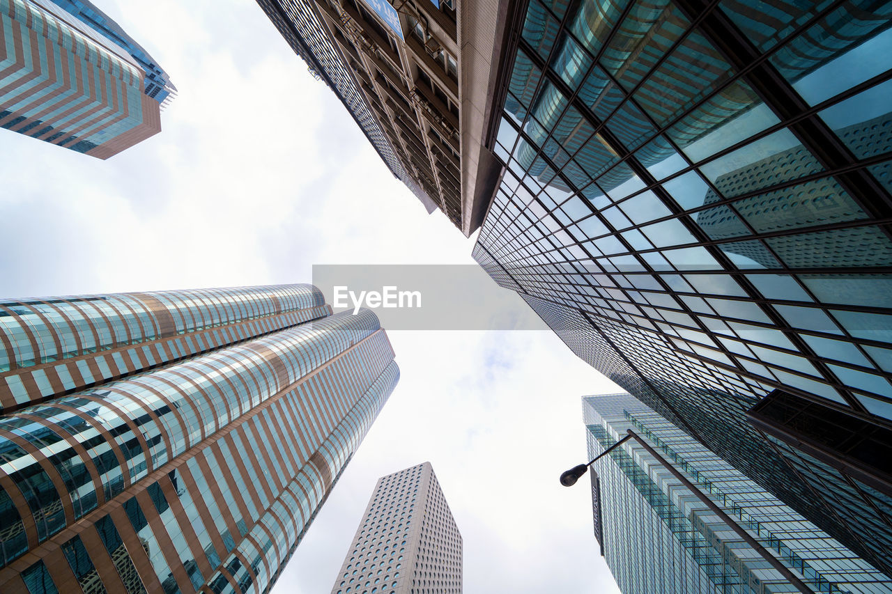 Low angle view of buildings against sky