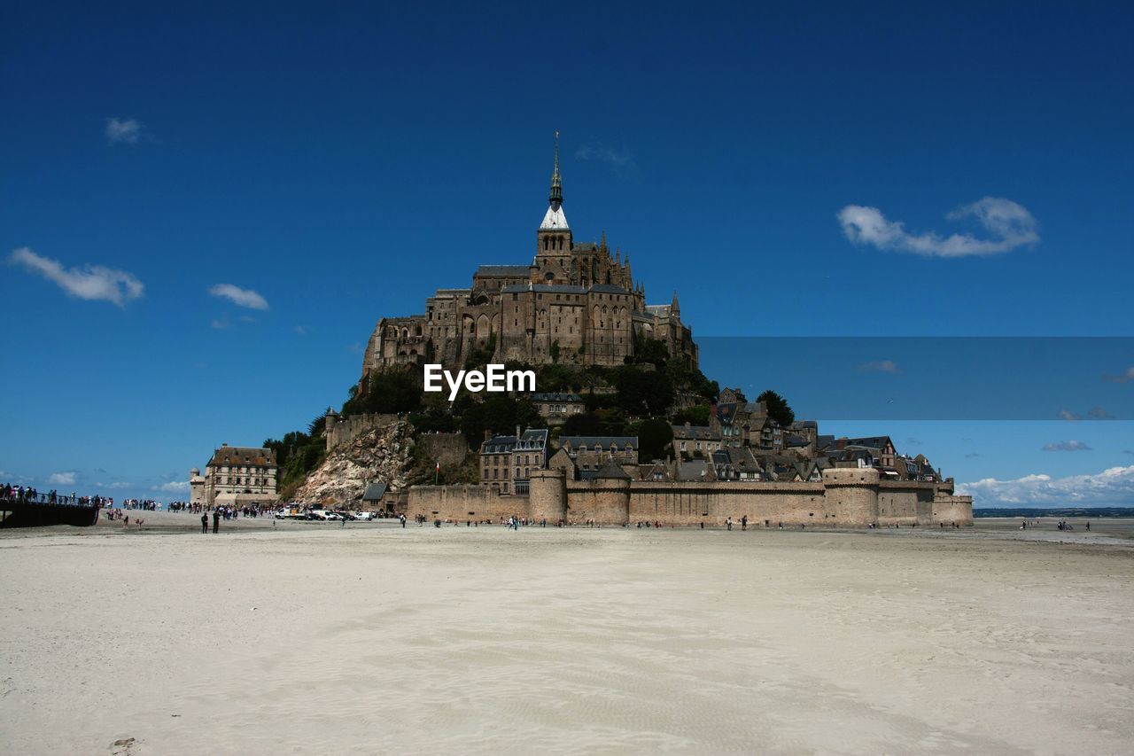 Mont saint-michel against blue sky