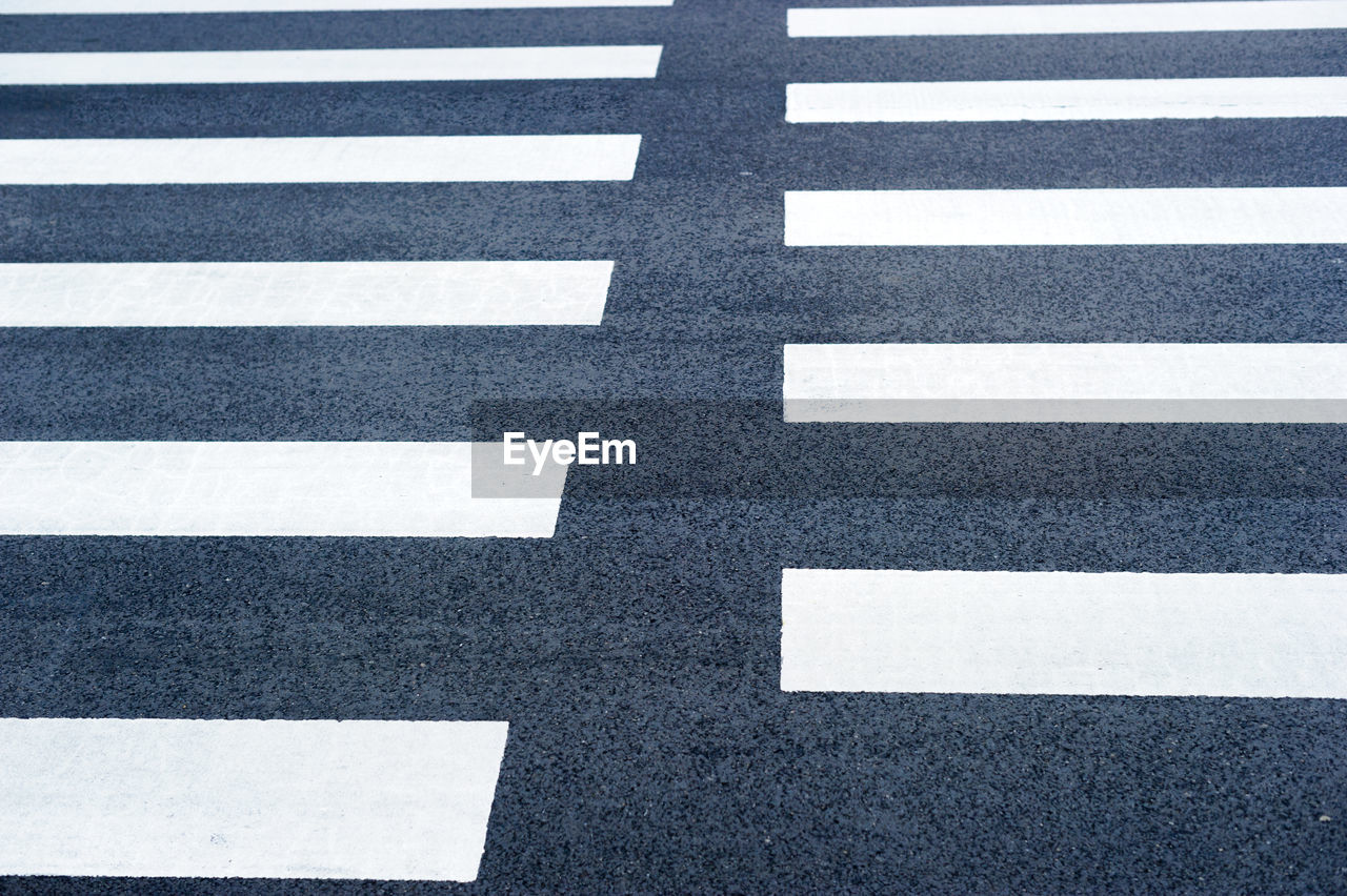 Full frame shot of zebra crossing