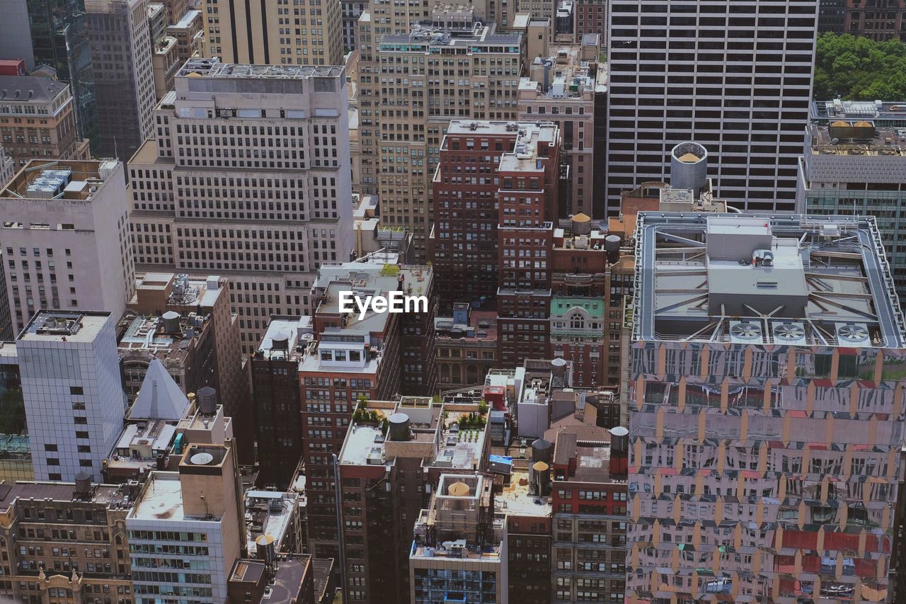 Aerial view of buildings in city