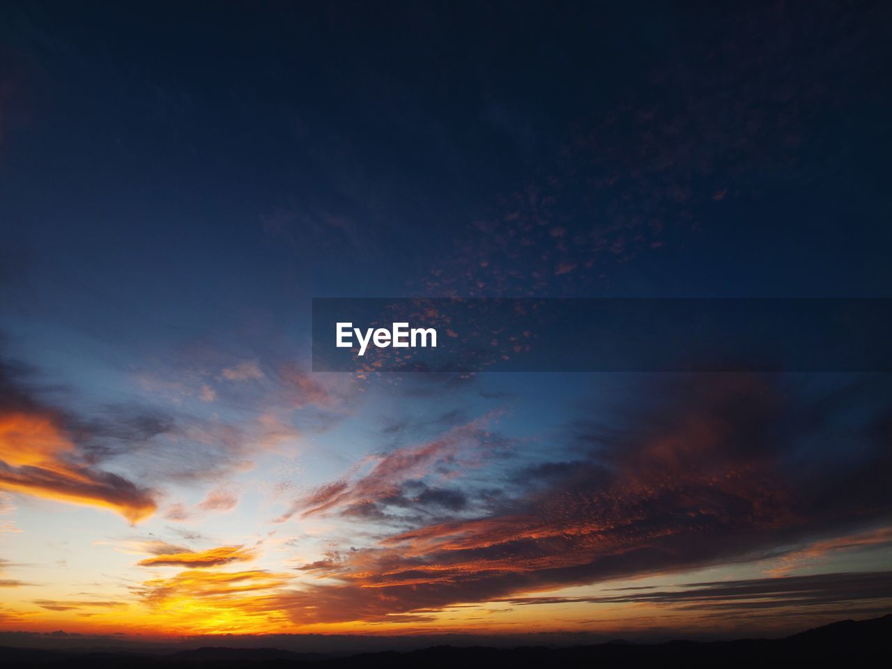 Low angle view of sky during sunset