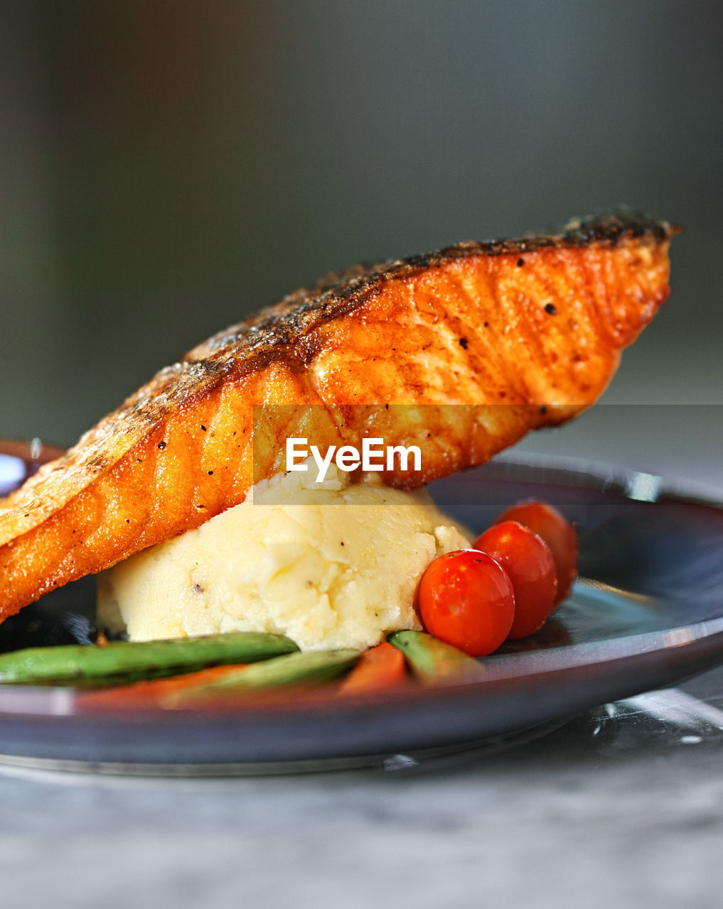 Close-up of food in plate on table