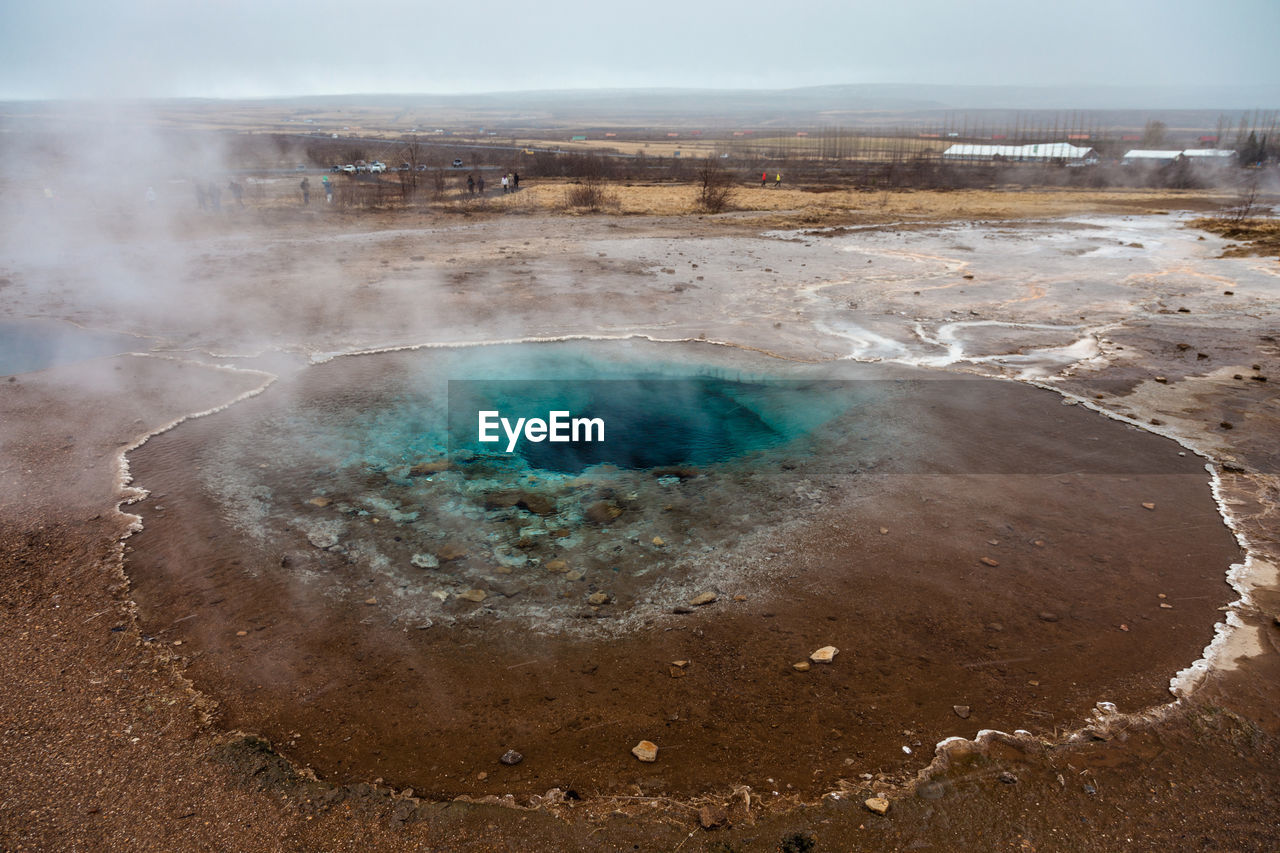 Geyser on landscape